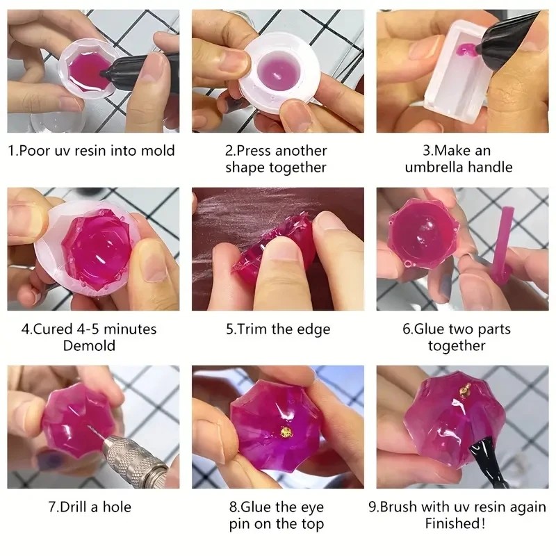 Resin Art Tools - Набор из 4 силиконовых форм для