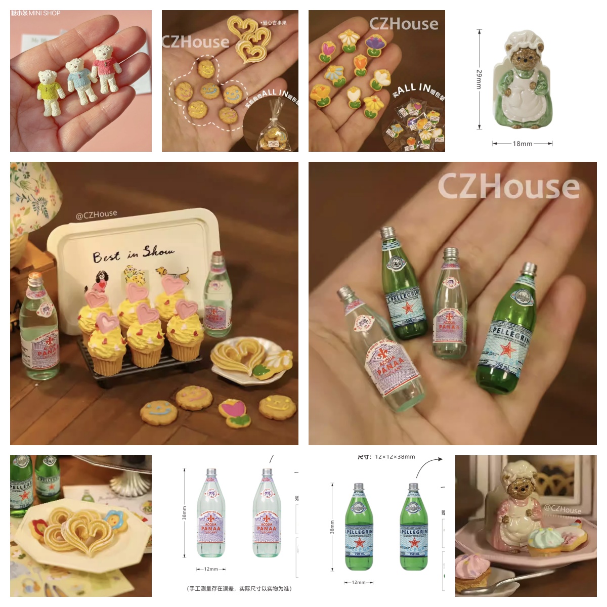 Resin Art Bottle - Коллекция миниатюрных десертов в масштабе 1/6: