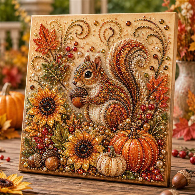 Resin Art For Beginner - Набор для рисования жемчужными бусинами «Осенний