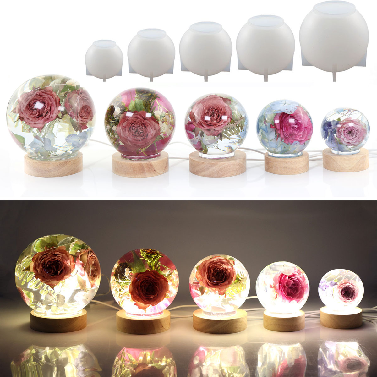 Resin Art Tools - 65-120 мм сферический шар силиконовая форма