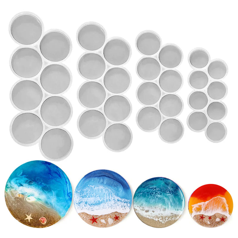 Resin Art Kit With Molds - 1,25-2 дюйма круглая силиконовая форма для