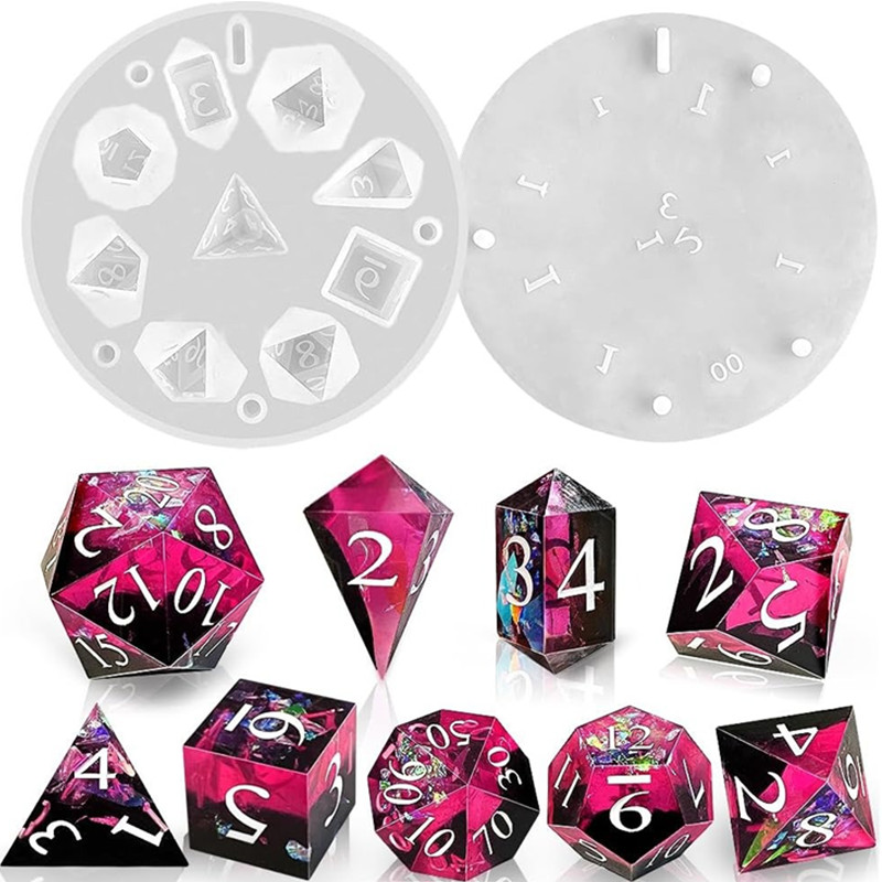 Resin Art Mold - DIY DND Силиконовая форма для игральных