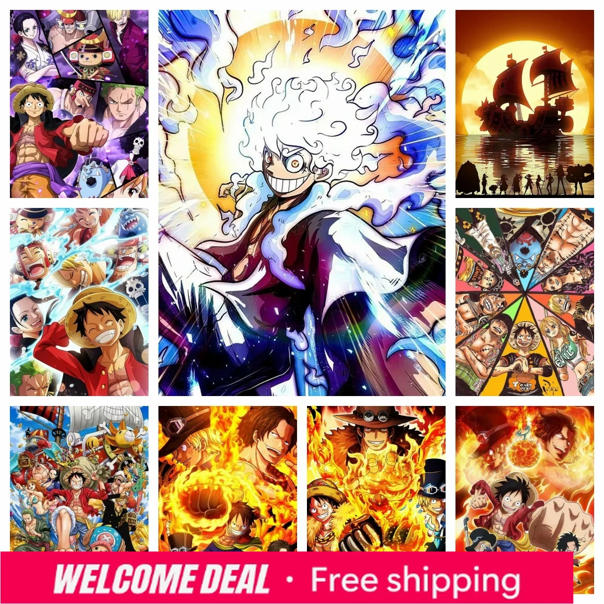 Resin Art Painting - Новинка 2026/2024: Японская аниме-картина One Piece