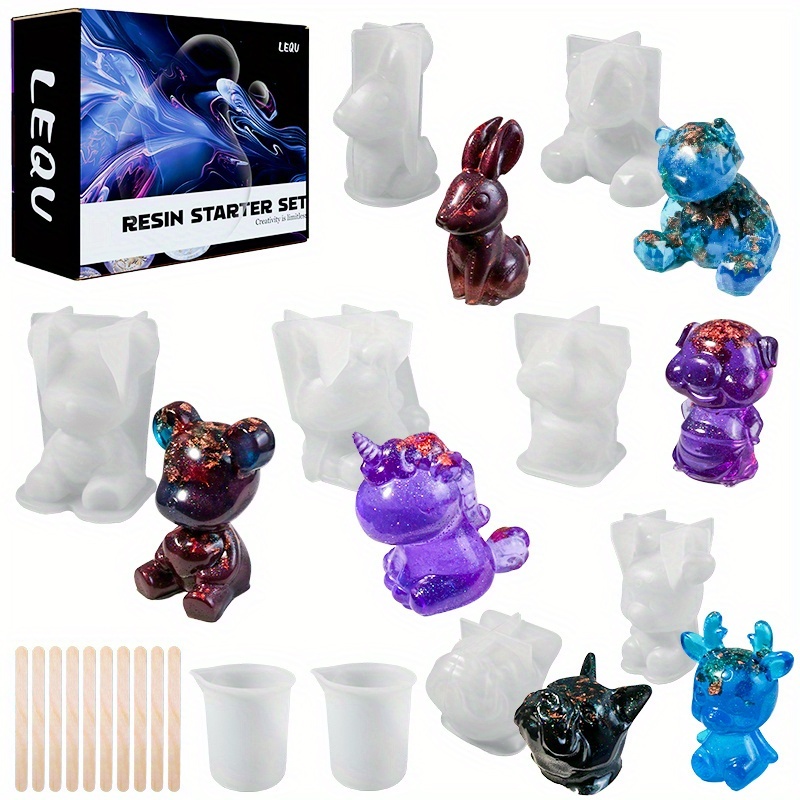 Resin Art Kit With Molds - Набор из 19 форм для литья