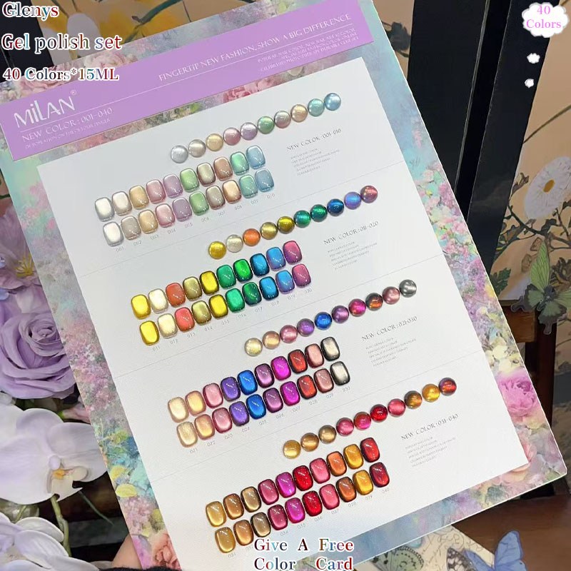 Resin Art Learning - Набор гель-лаков для ногтей Glenys 40