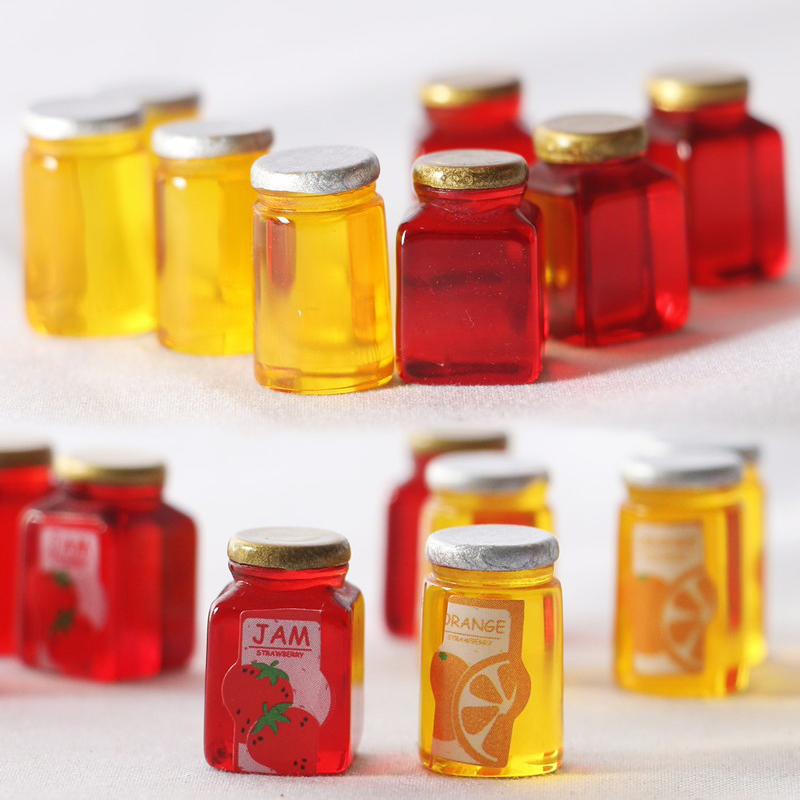 Resin Art Bottle - 10 шт. Имитация клубничного джема в
