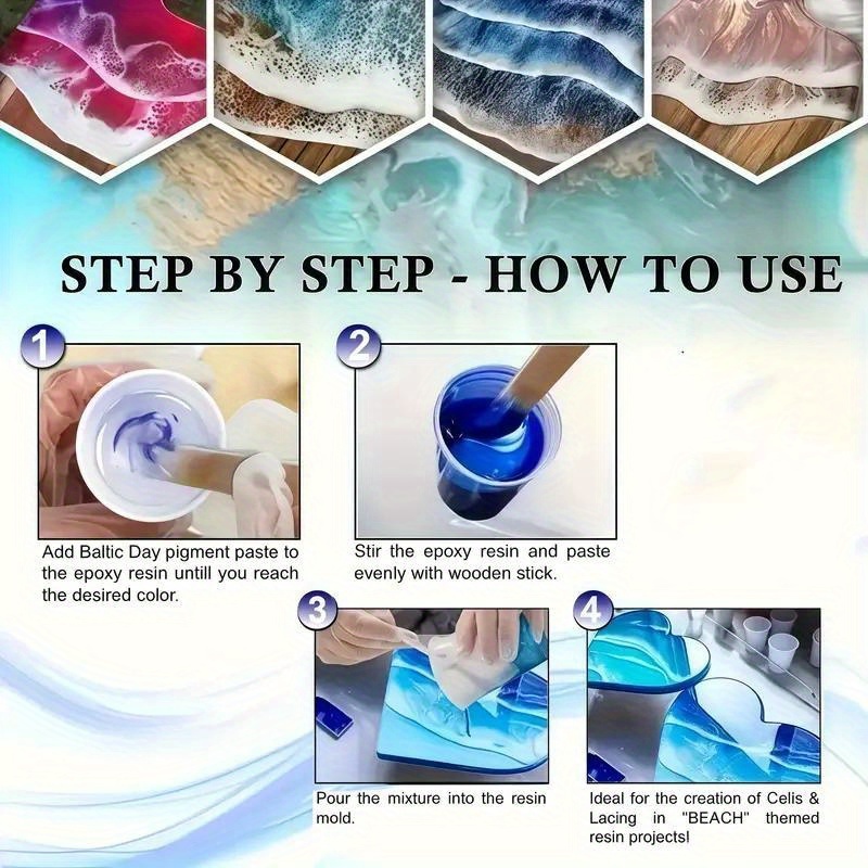 24 цвета/8 цветов, 5 граммов,  – обзор и цена Resin Art Table Top