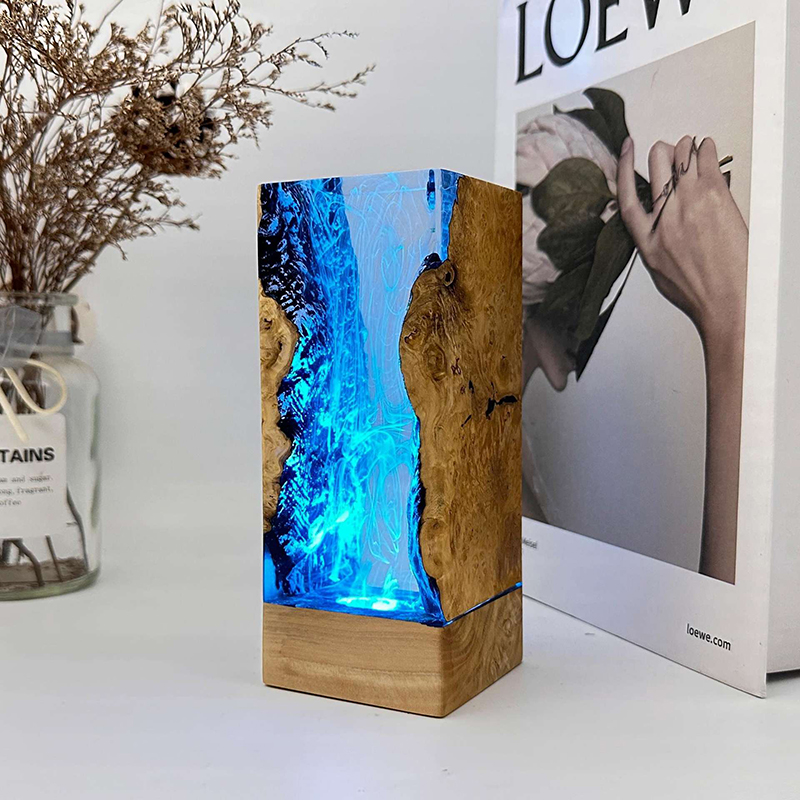Настольная лампа из смолы с по – обзор и цена Resin Art Underwater