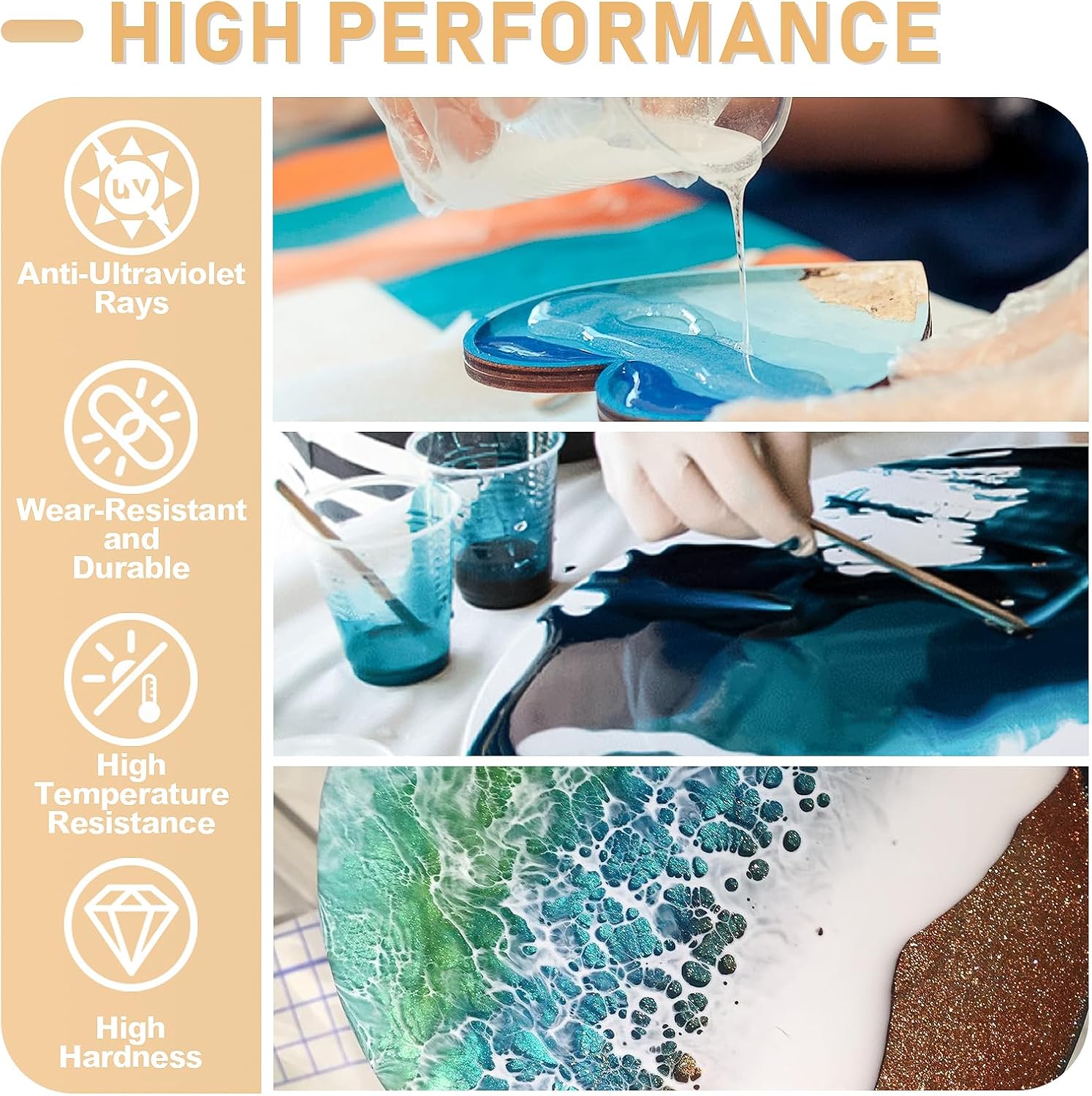 17,6 унции/33,8 унции AB смола – обзор и цена Resin Art Table Top
