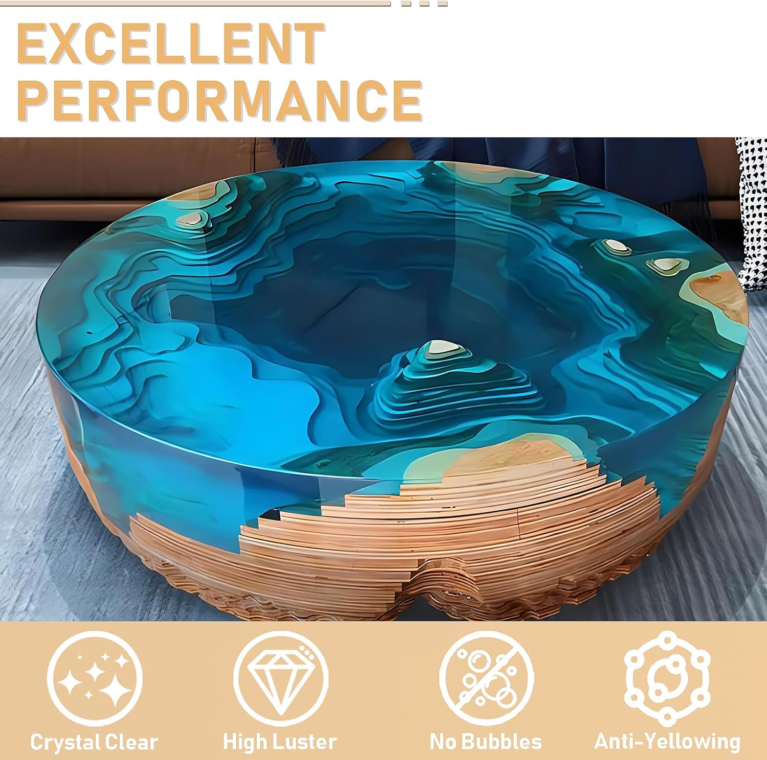 17,6 унции/33,8 унции AB смола – обзор и цена Resin Art Table Top