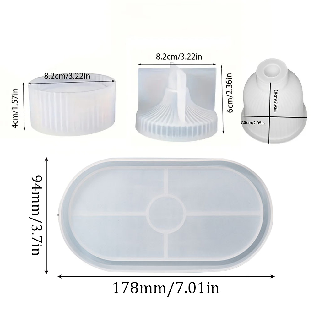 4 шт. силиконовые формы, оваль – обзор и цена Resin Art Materials