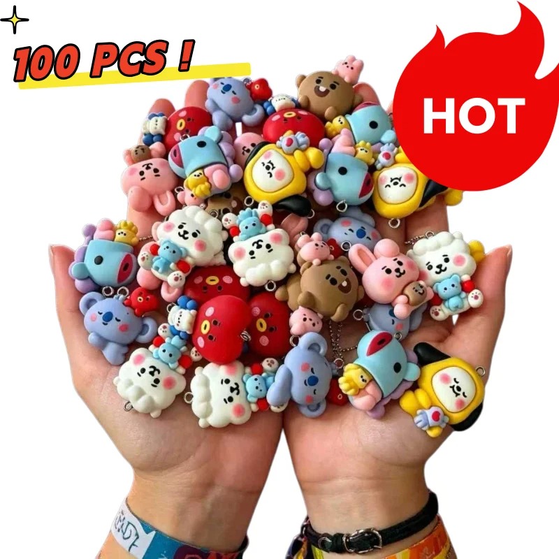7 шт. смоляных мультяшных шарм – обзор и цена Resin Art Materials