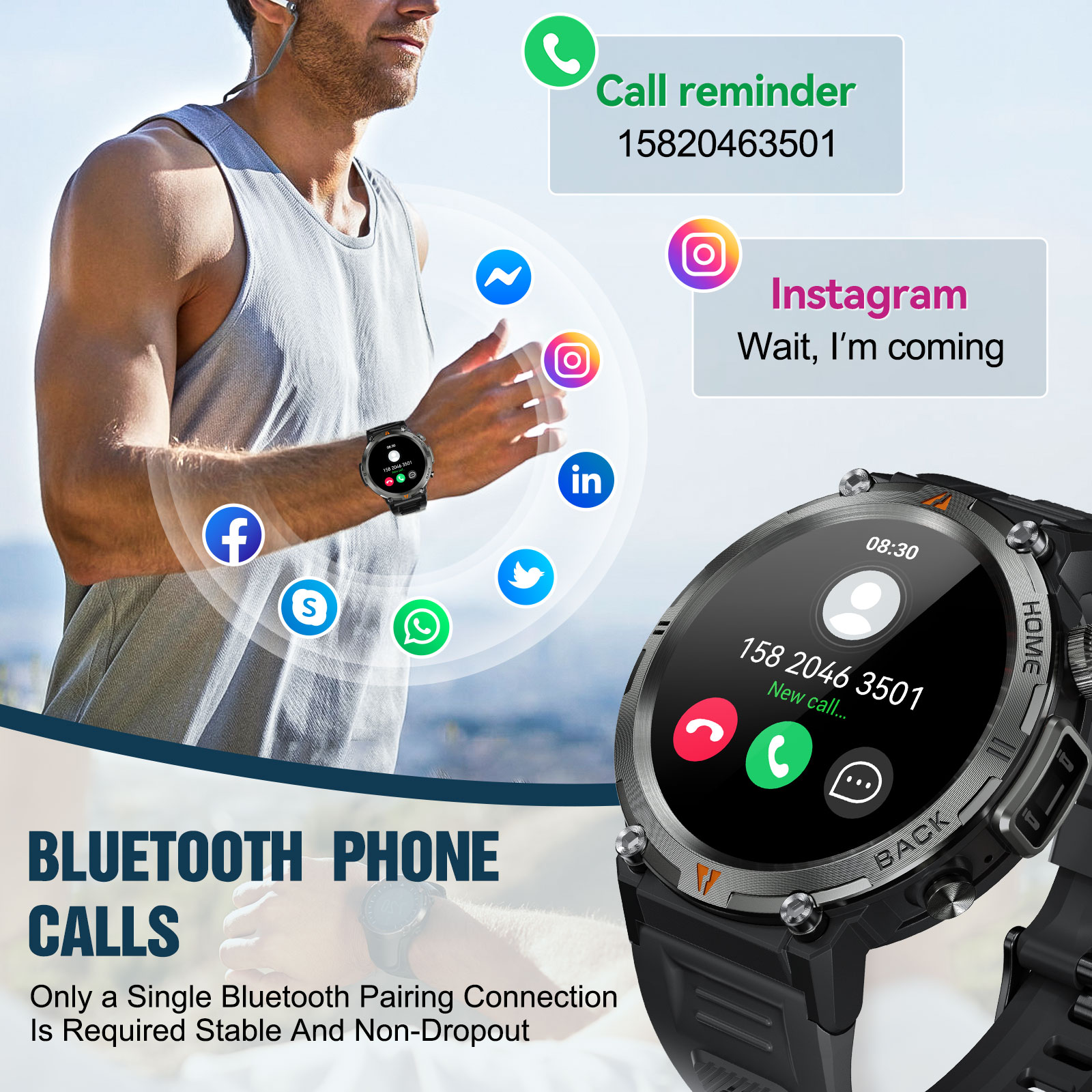 EIGIIS KE3 Bluetooth Call Смар – обзор и цена Resin Art Underwater