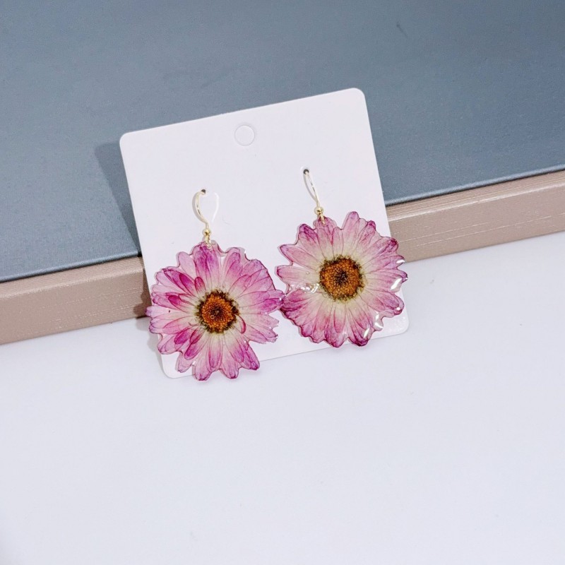 Серьги из эпоксидной смолы с н – обзор и цена Dried Flower Pressed