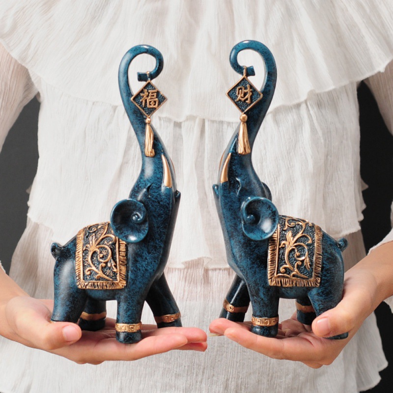 Пара фигурок слонов в китайско – обзор и цена Resin Art For Wedding Gift